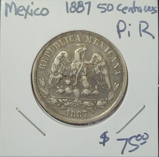Mexico 1887 50 Centavos PiR