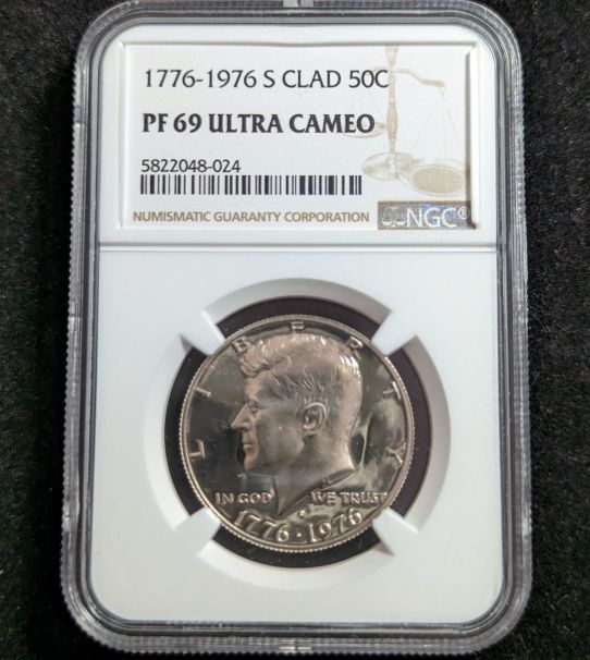 1776-1976-S Silver Proof Kennedy 50c Half Dollar Coin NGC PF 69 ULTRA CAMEO 5827040-042