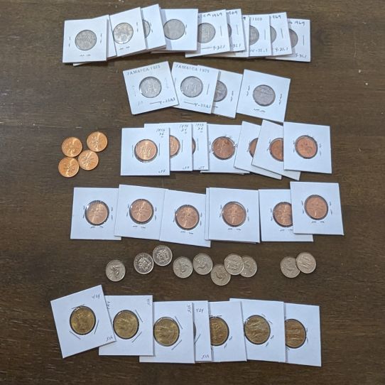 Jamaica Lot of 55 Coins