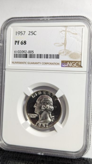 1957 25C PF68 NGC - 6102092-005