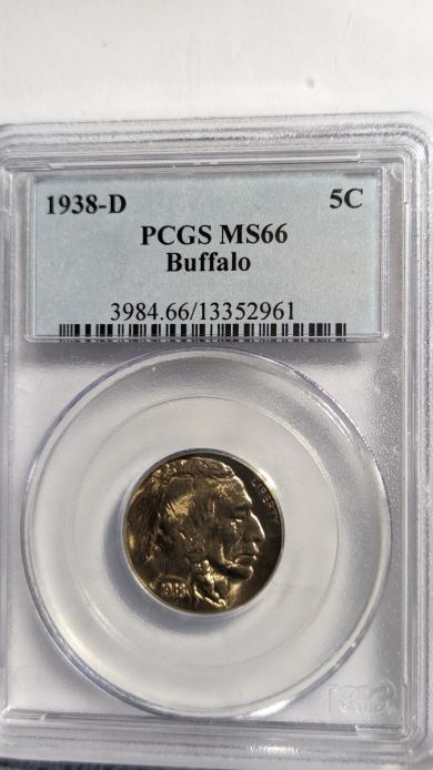 1938-D 5C Toned PCGS MS66 - 13352961