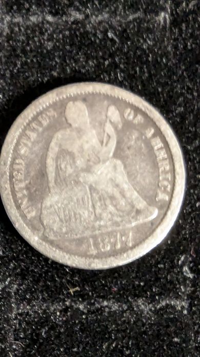 1877-CC Seated Dime 10C - Circulated