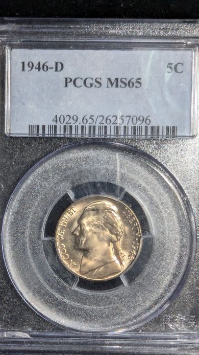 1946-D 5C PCGS MS65 - 26257096