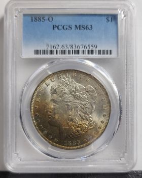 1885-O Morgan $1 PCGS MS63 Toned 83676559