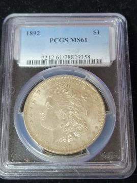 1892  $1 PCGS MS61 Morgan Silver Dollar  28829358