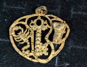 Eric de Klob 14K Gold Hand sculpted Pendant - Stamped 16.8 Grams