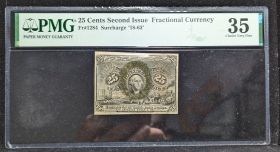 25C 2nd Issue Fractional Currency PMG 35