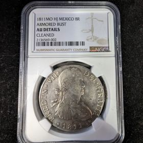 1811MO HJ Mexico 8R Coin NGC AU Details Cleaned 2136569-002
