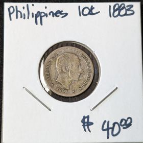 1883 10C Silver Coin Philippines