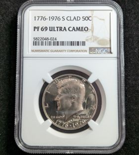 1776-1976-S Clad Proof Kennedy 50c Half Dollar Coin NGC PF 69 ULTRA CAMEO 5822048-024