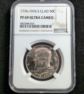 1776-1976-S Silver Proof Kennedy 50c Half Dollar Coin NGC PF 69 ULTRA CAMEO 5827040-042