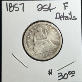 1857 25c F Details