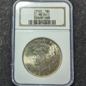 1923  $1 NGC MS64 Silver Peace Dollar 256487-068