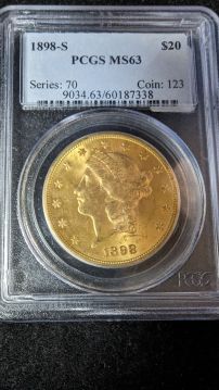1898-S $20 Double Eagle PCGS MS 63 - 60187338