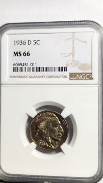 1936-D 5C NGC MS66 - 6065451-011