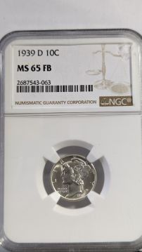 1939-D 10c  NGC MS65 FB - 2687543-063