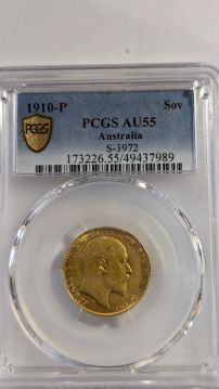 1910-P Australian Sovereign PCGS AU55 S-3972 - 49437989