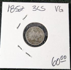 1852 3 Cent Silver 3CS - Circulated