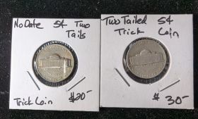 Magician Trick 2 Tailed Jefferson Nickels. 2 Items