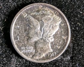 1917-D Mercury Dime 10C - Circulated