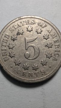 1868 Shield Nickle - Circulated