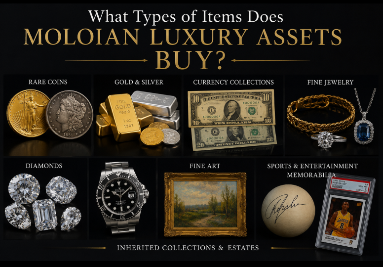 What types of items does Moloian Luxury Assets buy?